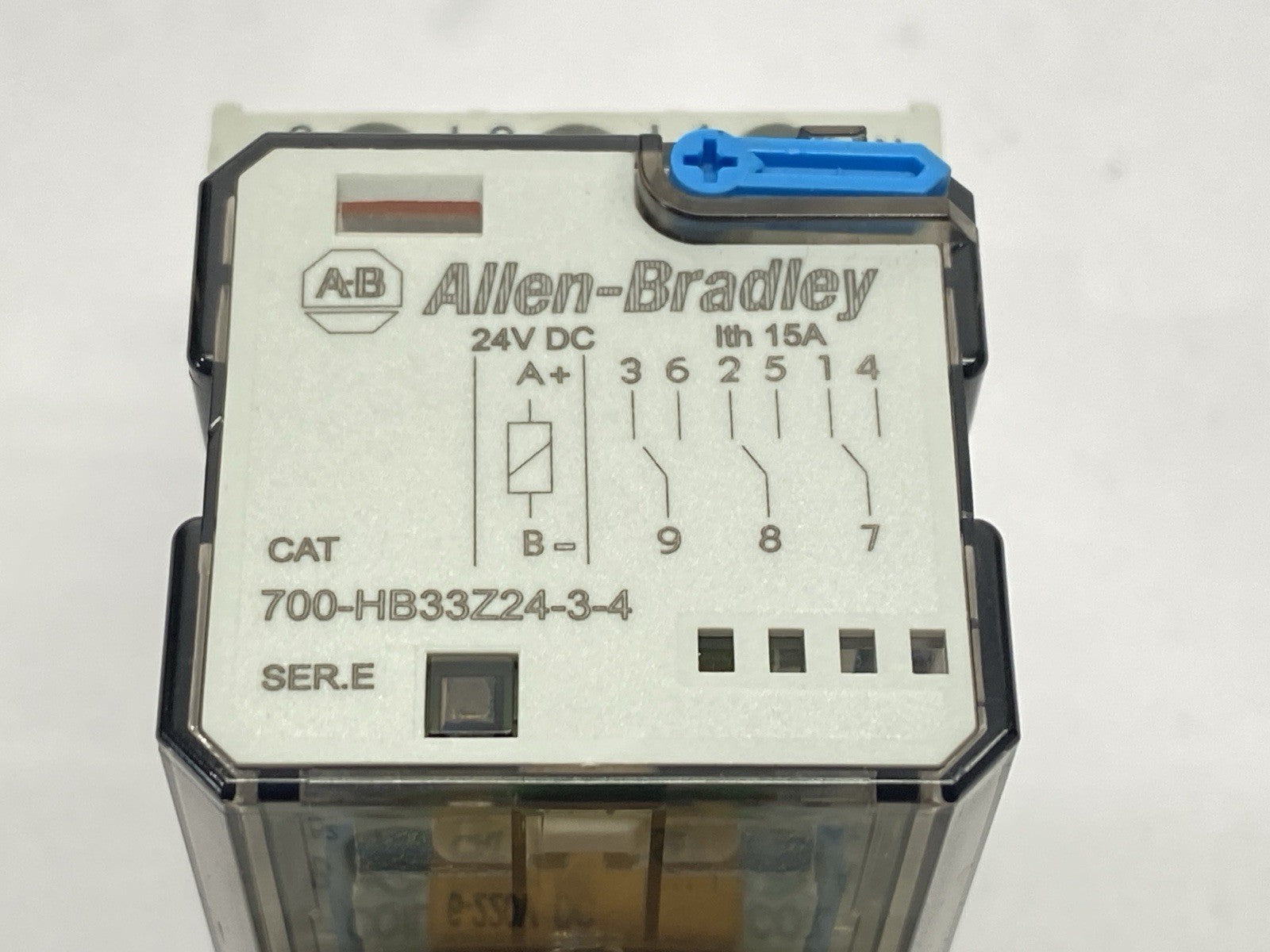 Allen Bradley 700-HB33Z24-3-4 Ser E Relay w/ 700-HN153 Ser B Base 700-ADR Diode - Maverick Industrial Sales