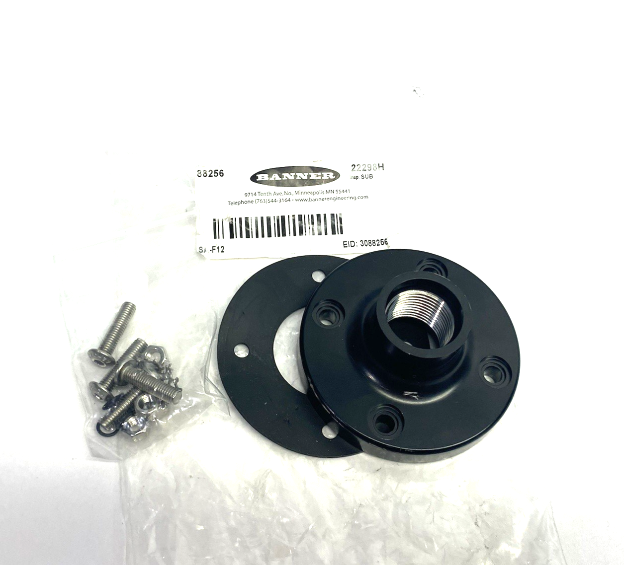 SA-F12 | Banner Engineering Mounting Base, 70mm Diameter, 1/2" NPSM, 88256 - New Other - Maverick Industrial Sales