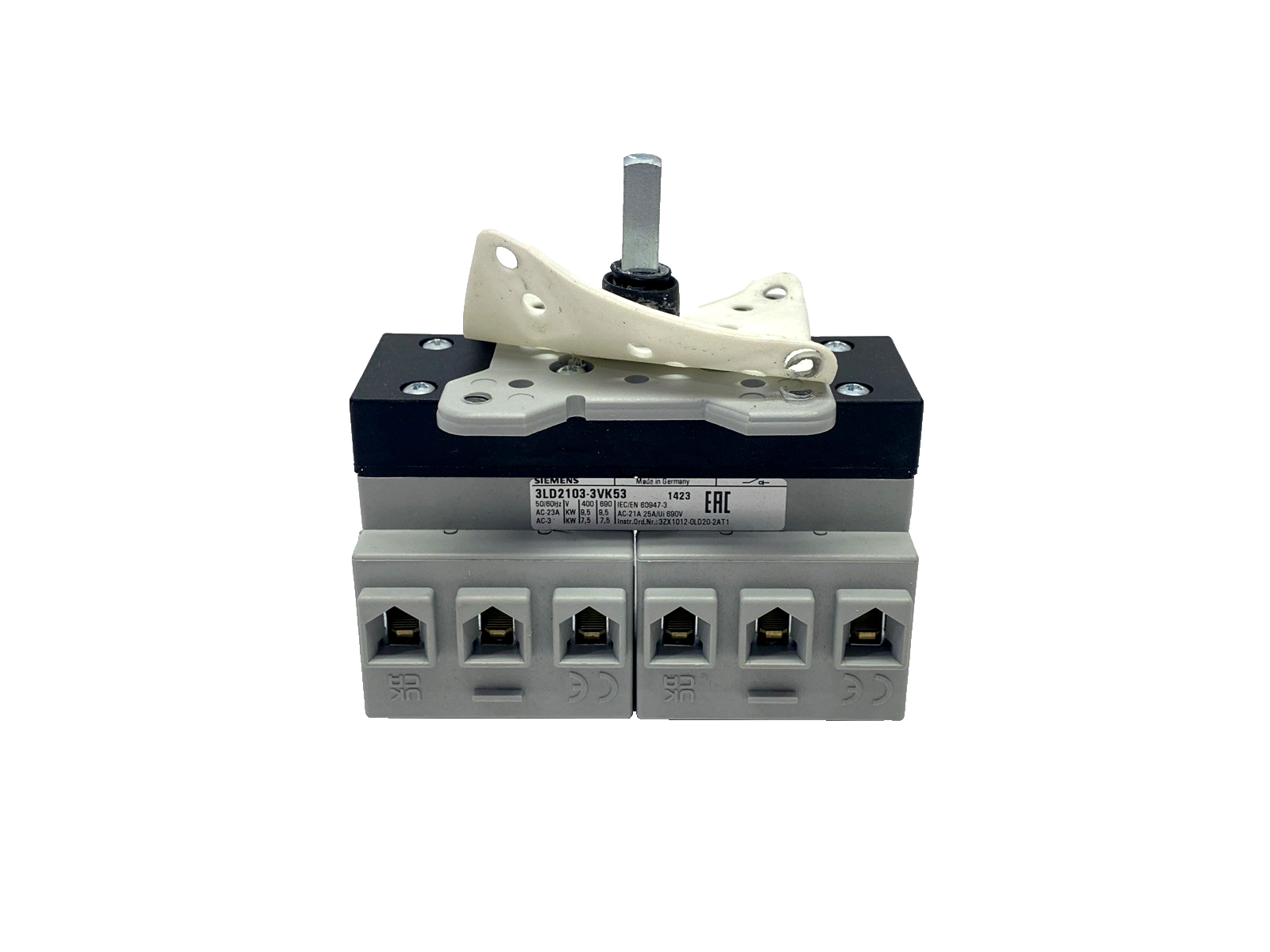 Siemens 3LD2103-3VK53 Rotary Switch Disconnector 6P 25A, AC-23A 400V 9.5kW - Maverick Industrial Sales