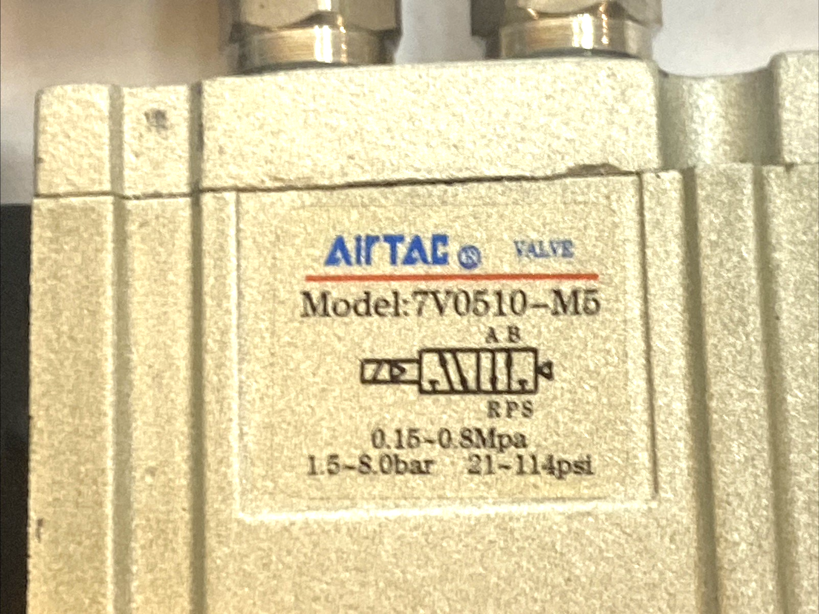 Airtac 7V0510-M5 Solenoid Valve 5/2 Way M5 Port 24VDC Pneumatic Air Control - Maverick Industrial Sales