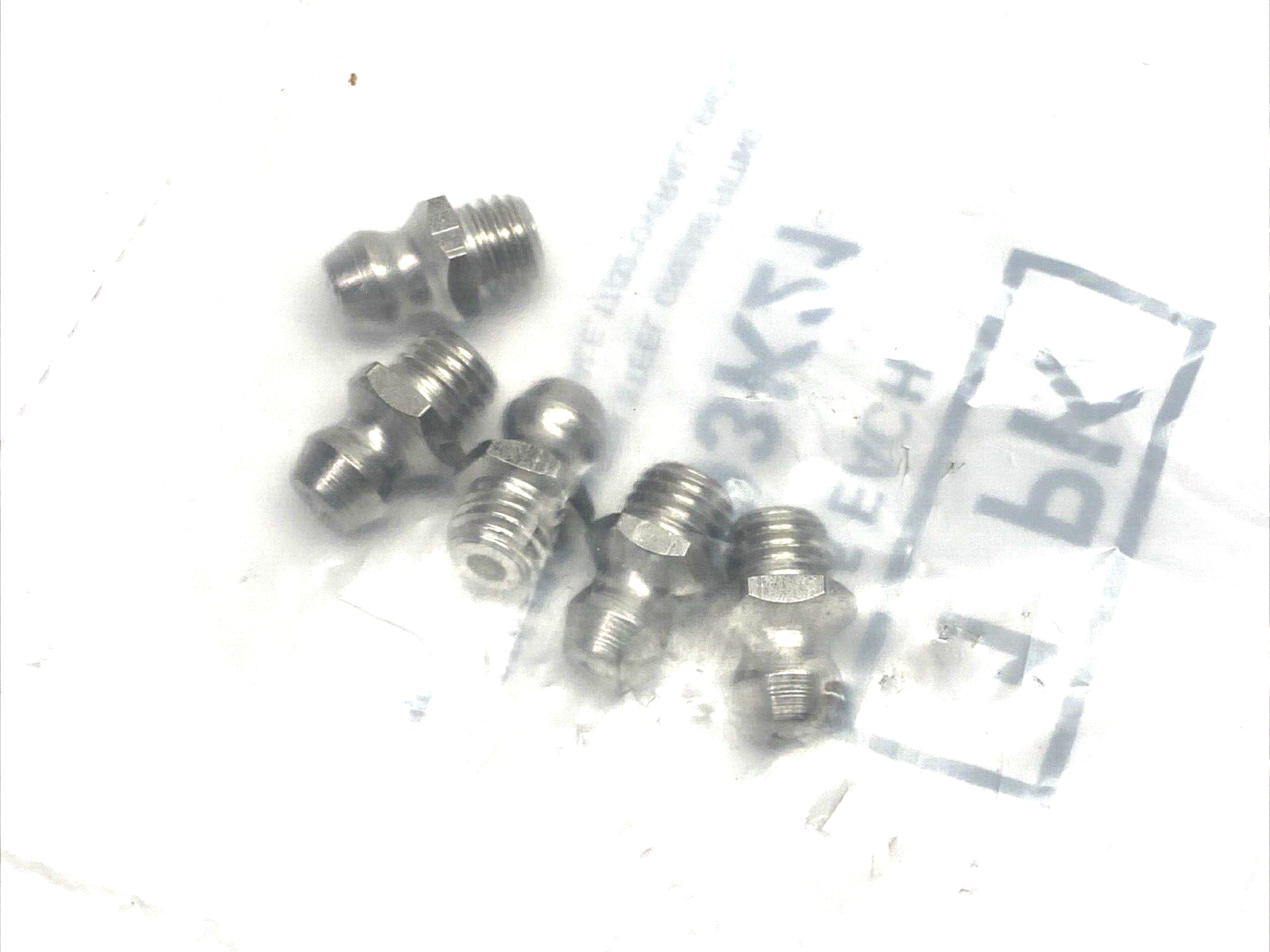 1293K21 303 SS Grease Fitting, Straight, 1/4"-28 SAE-LT Male, 17/32" Tall 5-PACK - Maverick Industrial Sales