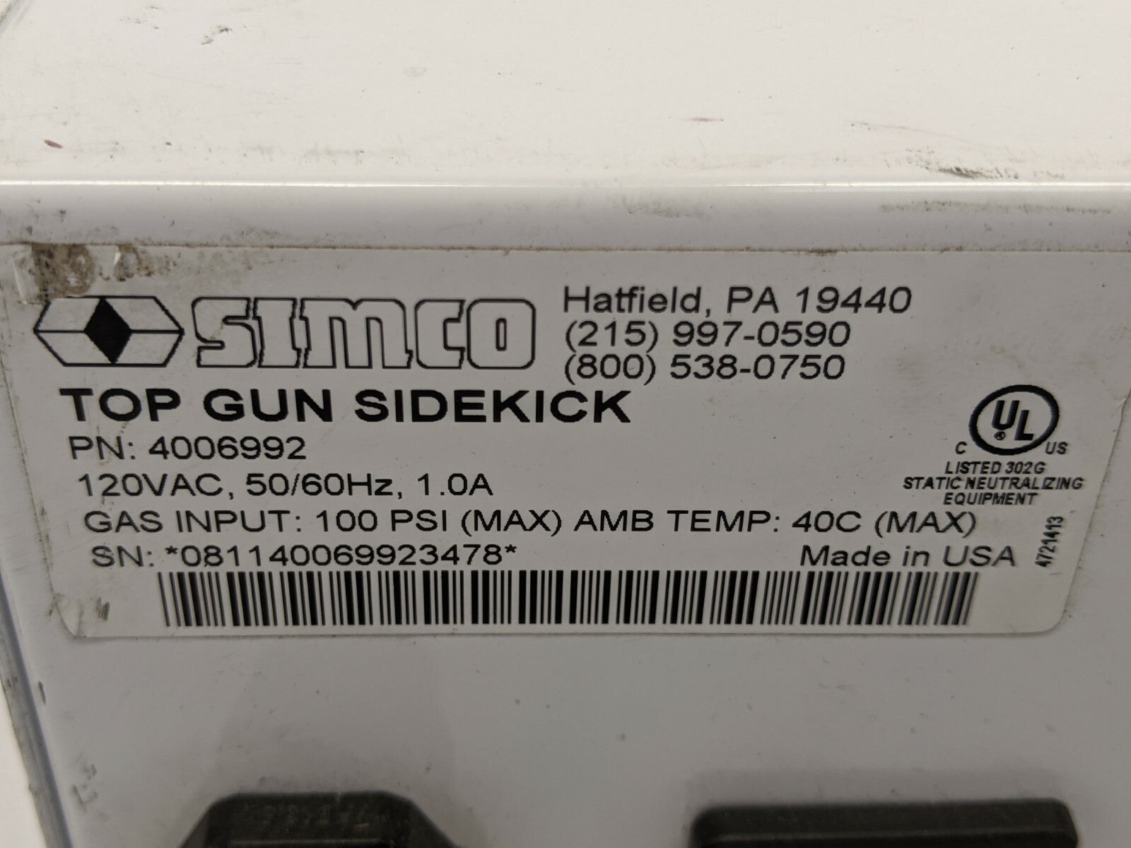 Simco 4006992 Top Gun Ionizing Air Gun Control Module - Maverick Industrial Sales
