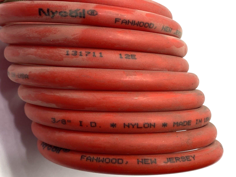 Nycoil 131711 Red Nylon Tubing 3/8" OD 3/8" FNPT 12' Coil Length - Maverick Industrial Sales