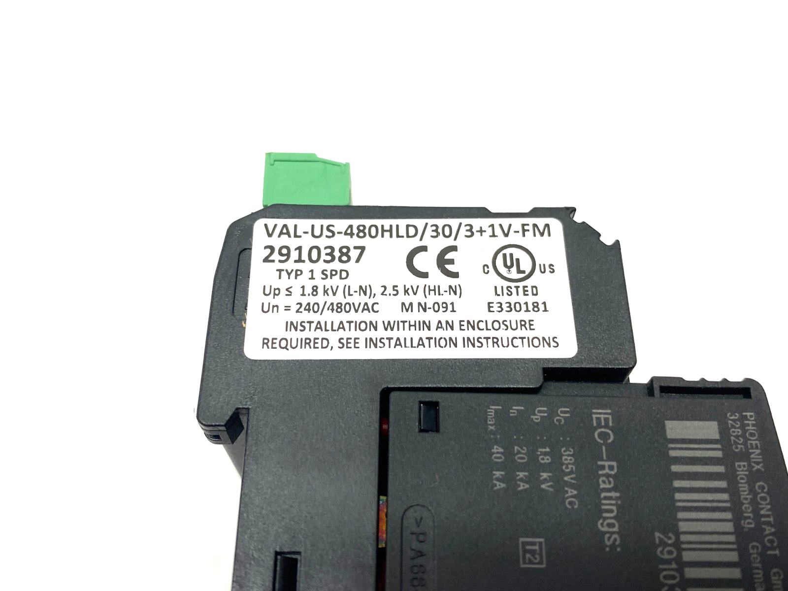 Phoenix Contact VAL-US-480HLD/30/3+1V-FM Surge Protection Device 4-Chan 2910387 - Maverick Industrial Sales