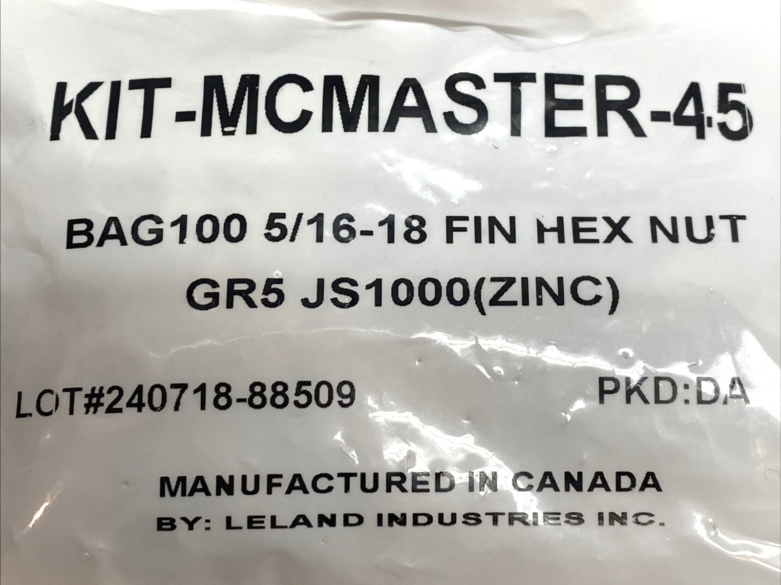5/16-18 | Finished Hex Nut Steel Zinc Coarse Thread PKG OF 100 - New - Maverick Industrial Sales
