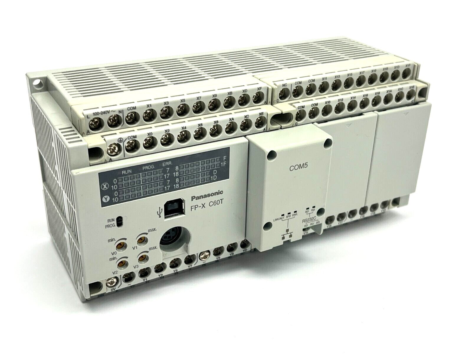 Panasonic AFPX-C60T FP-X C60T Control Unit w/ AFPX-COM5 - Maverick Industrial Sales