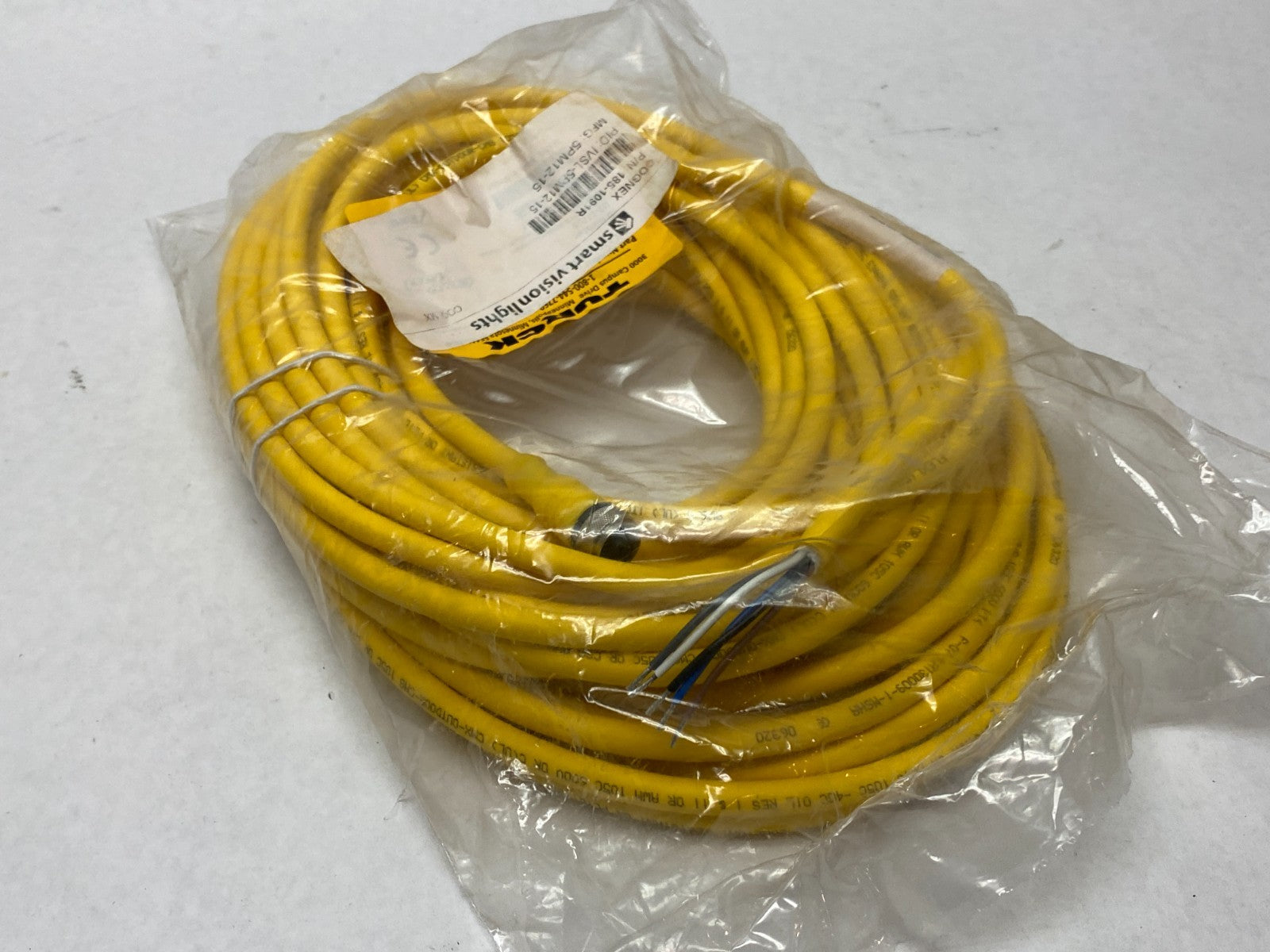 Turck U2-22255, Cognex 185-1091R Single Ended Connection Cordset IVSL-5PM12-15 - Maverick Industrial Sales