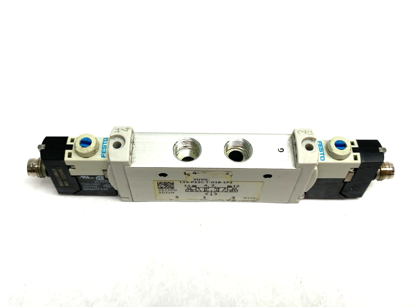 VUVG-L14-P53C-T-G18-1P3 | Festo Solenoid Valve, Piston Gate 5/3 Closed, 556501 - Used - Maverick Industrial Sales