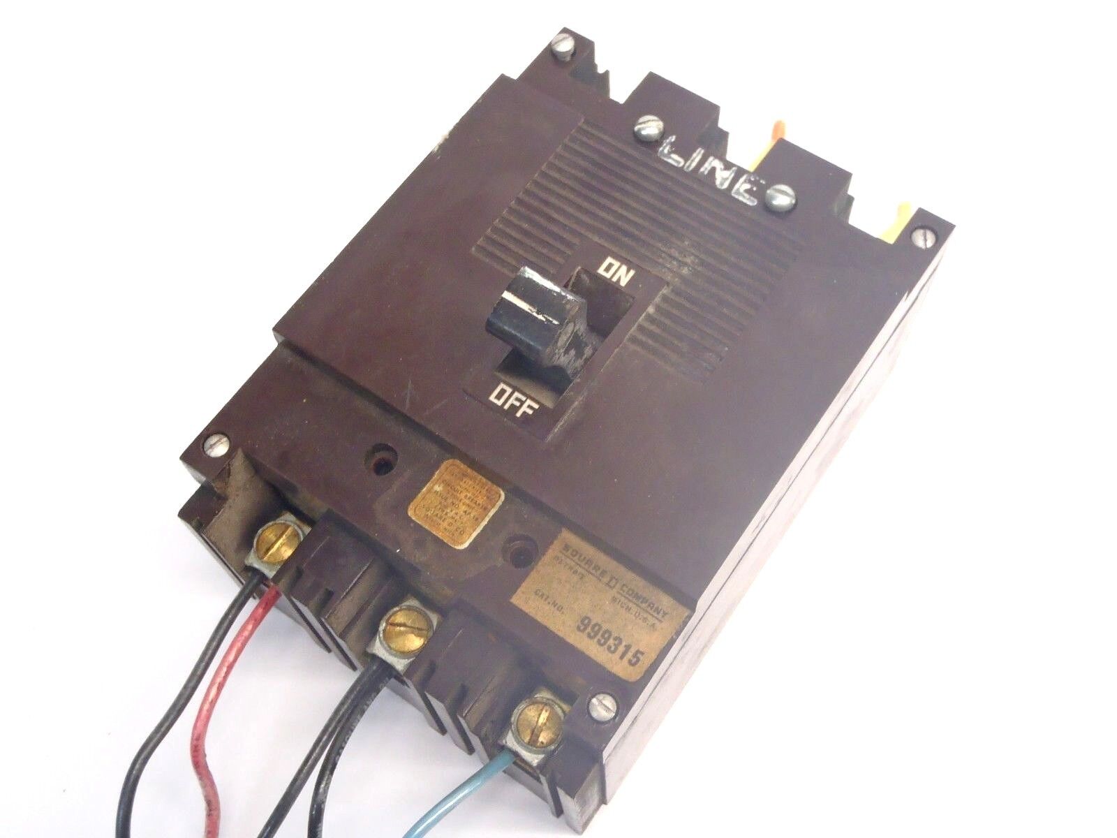 Square D 999315 Circuit Breaker 99 Series Type 999 3P 3PH 15A 600V 10kA@600V - Maverick Industrial Sales