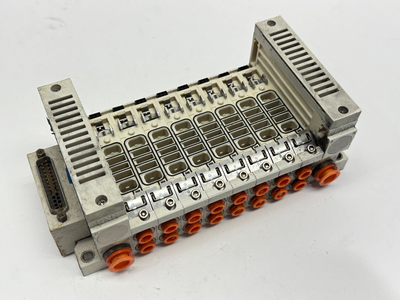 SMC VV5Q21-08N7FU0-S Pneumatic Plug In Base Manifold 8-Station D-Sub - Maverick Industrial Sales