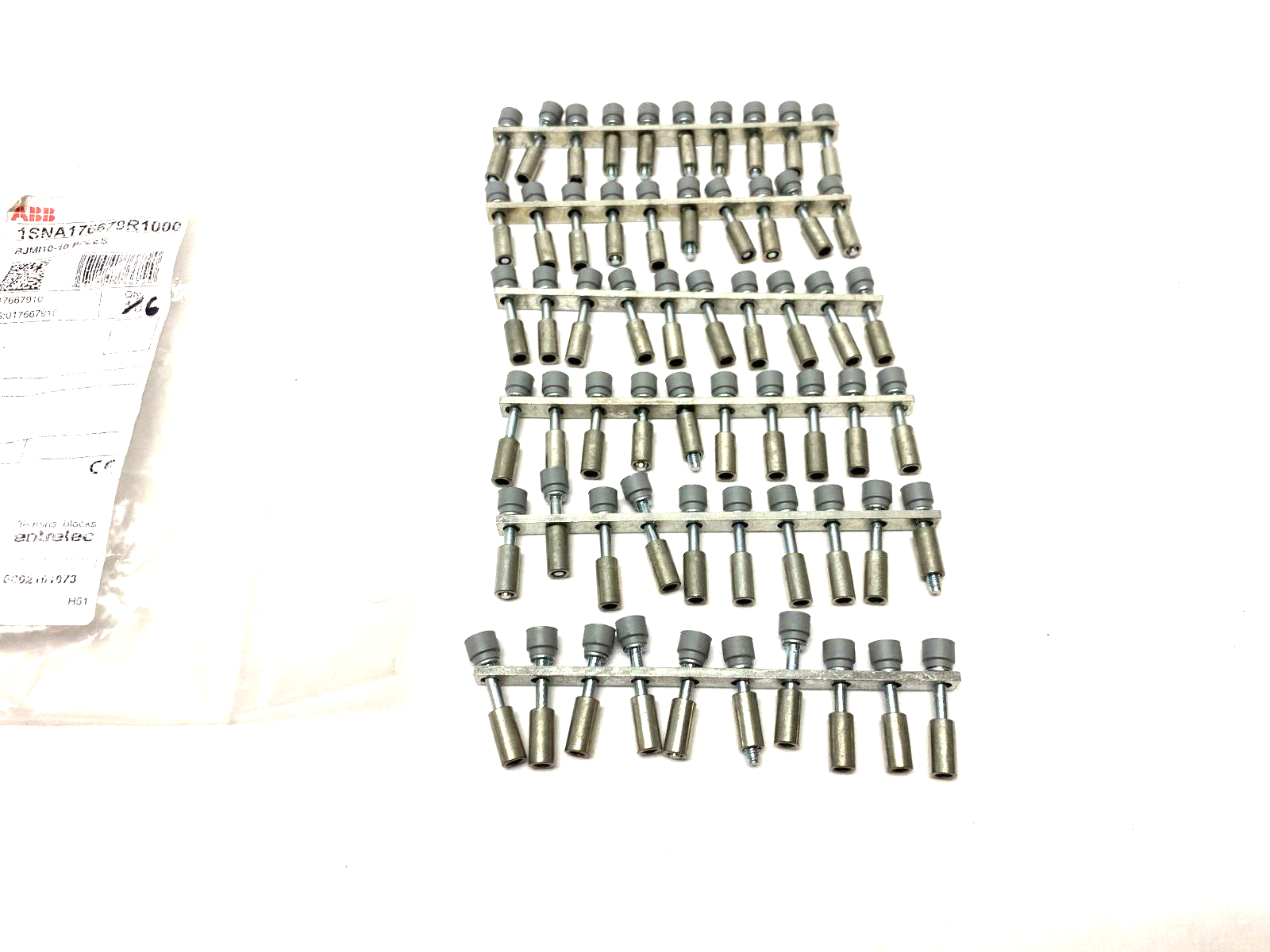 1SNA179631R0300,BJMI12-10 | ABB Entrelec 1SNA179631R0300 Jumper Bar 10-Pole 12mm Space BJMI12-10 PKG OF 6 - New – Open box - Maverick Industrial Sales