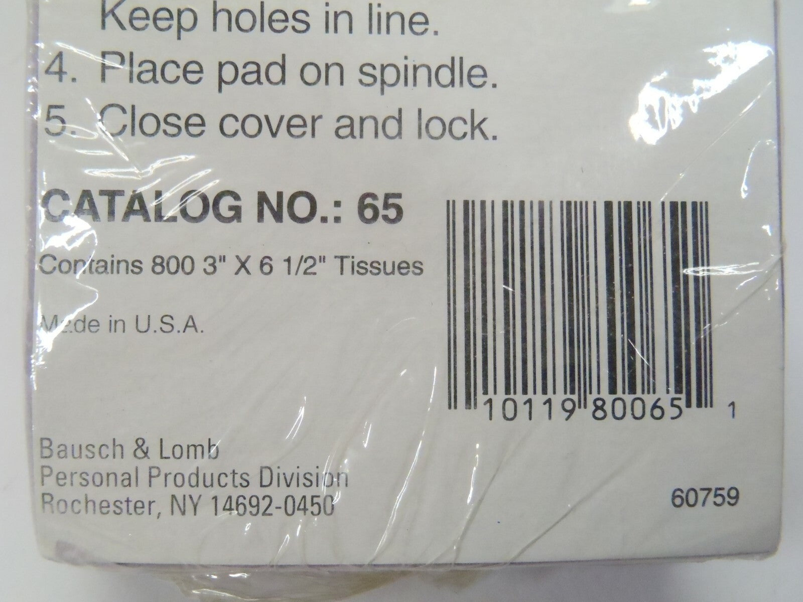 Bausch & Lomb 65 Sight Savers Silicone Treated Lens Tissues 3" X 6-1/2" 800/pkg - Maverick Industrial Sales