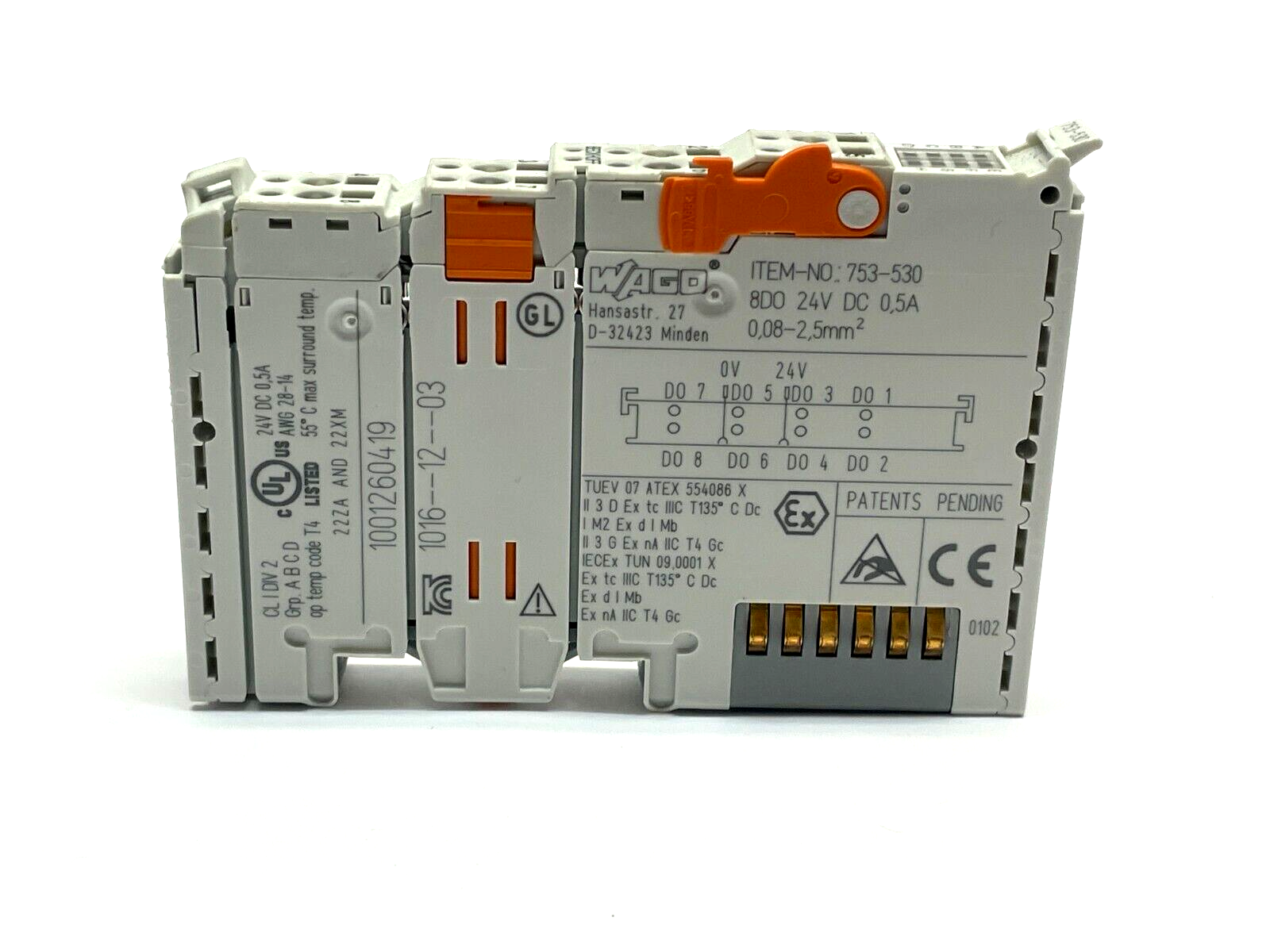 Wago 753-530 Digital Output Module 8-Channel 24VDC 0.5A - Maverick Industrial Sales