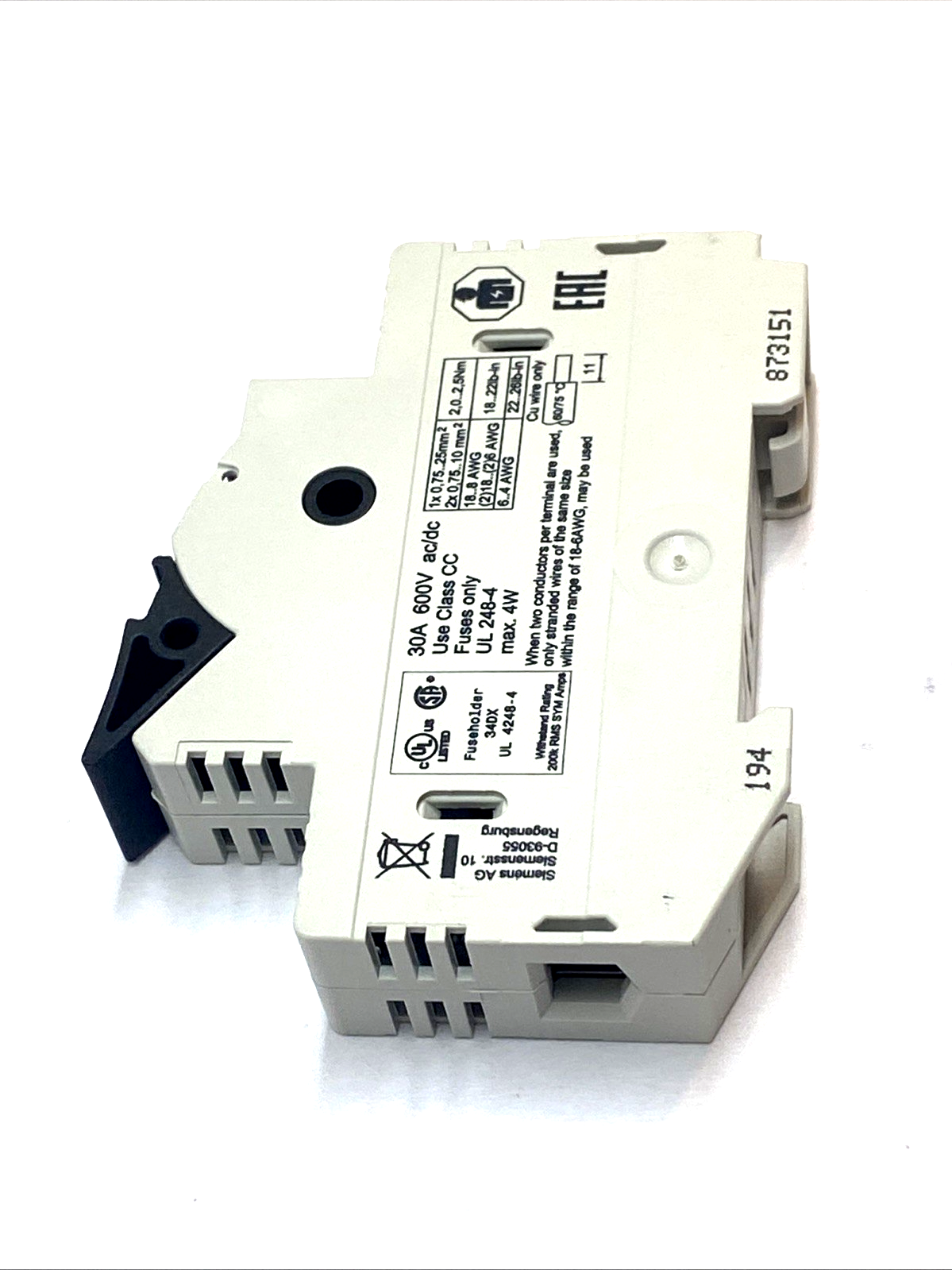 Siemens 34NW7-5130HG Fuse Holder 600V - Maverick Industrial Sales