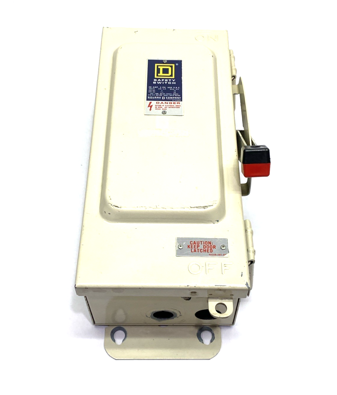 H361A | Schneider Square D Safety Switch, Heavy duty, Fusible, 30A 3-Pole 20HP - Used - Maverick Industrial Sales