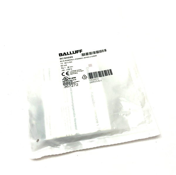 Balluff BCS0055 Flush Capacitive Proximity Sensor BCS R08RR01-PSM80C-EP00,2-GS49