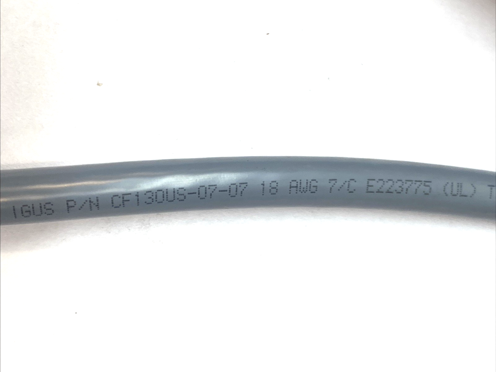 Igus CF130US-07-07 Control Cable 7 conductor 18 AWG PVC Gray 600 V 100ft - New – Open box - Maverick Industrial Sales