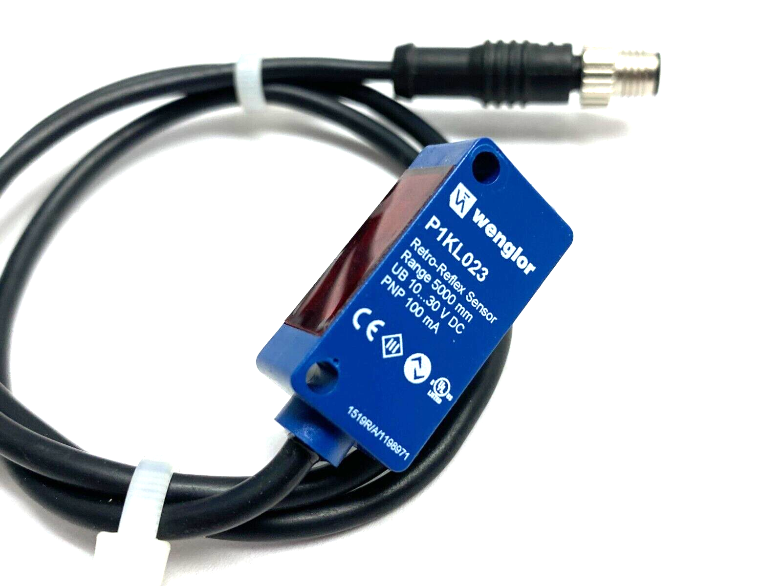 Wenglor P1KL023 Retro-Reflex Sensor 5000mm 4-Pin PNP 100mA - Maverick Industrial Sales