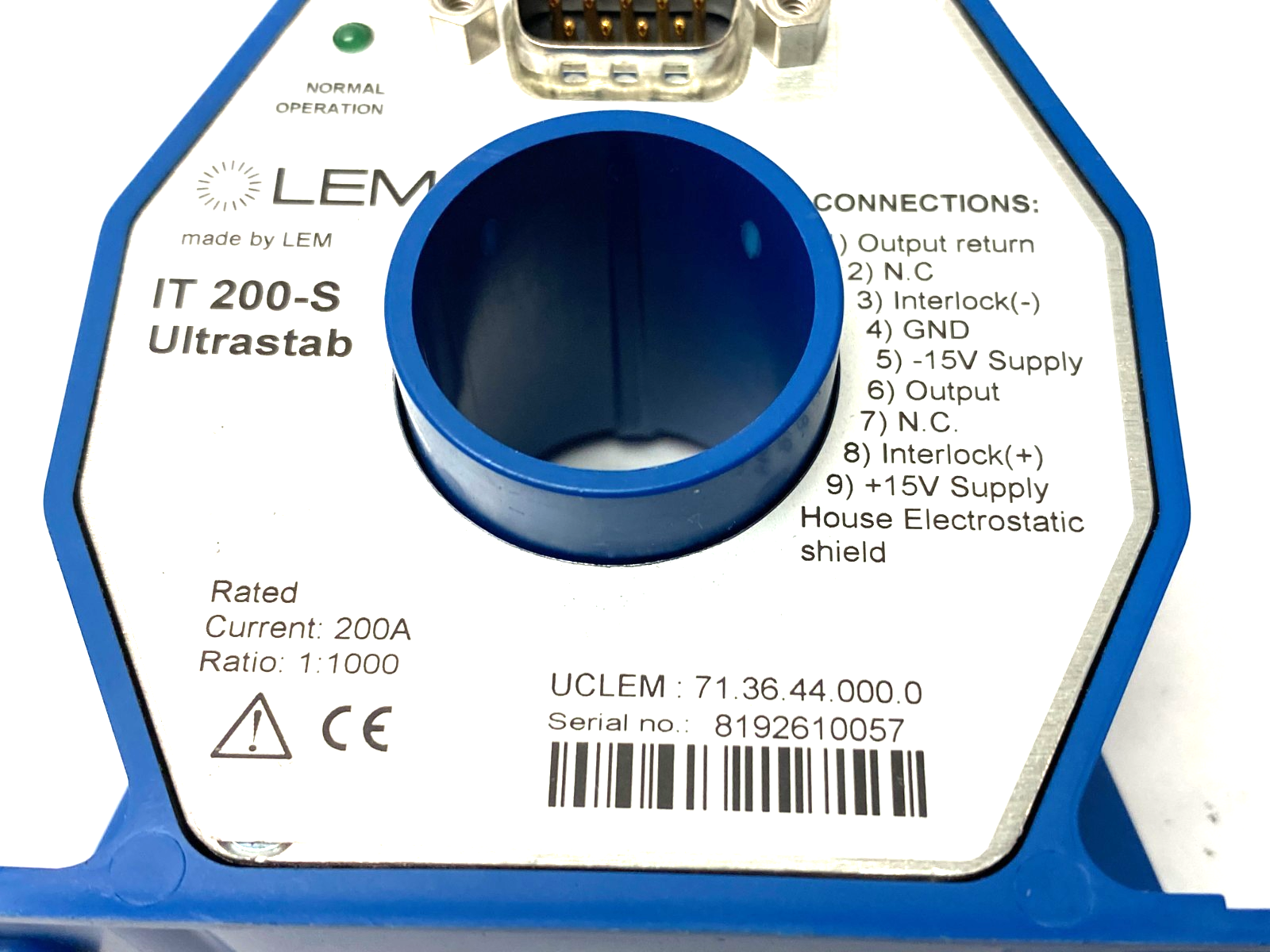LEM IT 200-S UltraStab High Accuracy Current Transducer for 200 ARMS - Maverick Industrial Sales