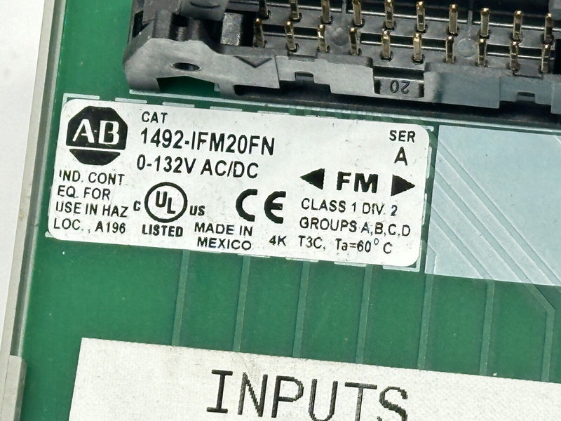 Allen Bradley 1492-IFM20FN Ser A Interface Module 20 Point 0-132V - Maverick Industrial Sales