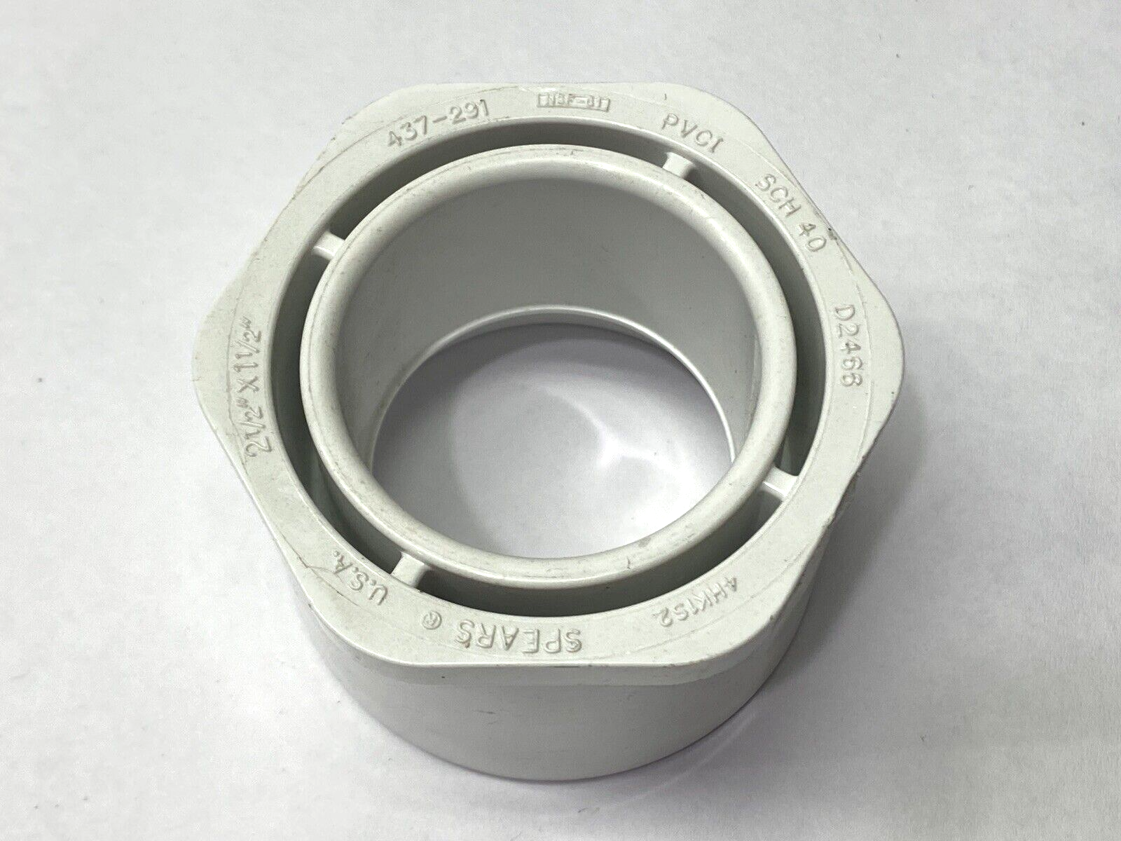 Spears 437-291 Reducing Bushing 2-1/2" x 1-1/2" SCH 40 Socket x Spigot LOT OF 2 - Maverick Industrial Sales