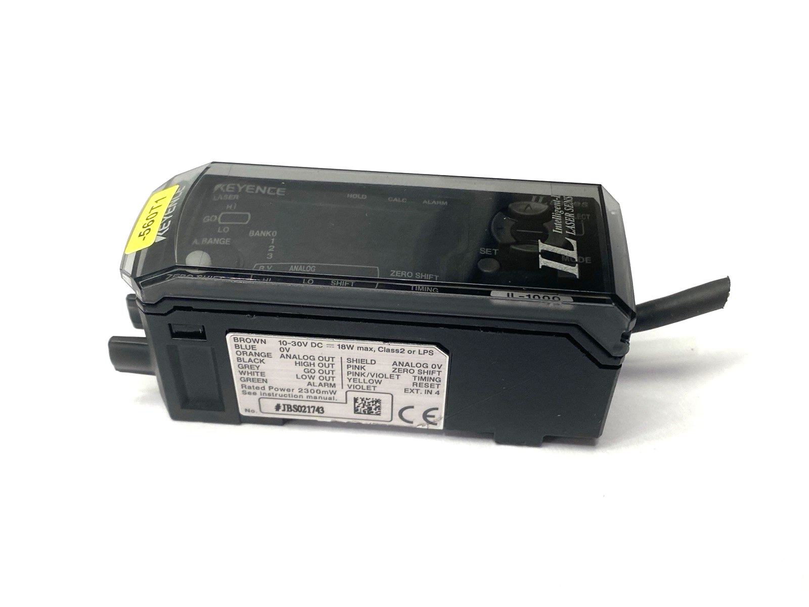 Keyence IL-1000 Analog Laser Sensor Amplifier Main Unit CUT CORD - Maverick Industrial Sales