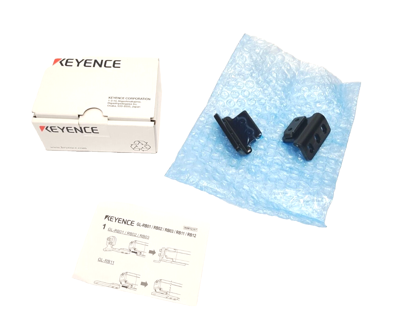 Keyence GL-RB12 Safety Light Curtain L-Shape Mounting Brackets SET OF 2 - Maverick Industrial Sales
