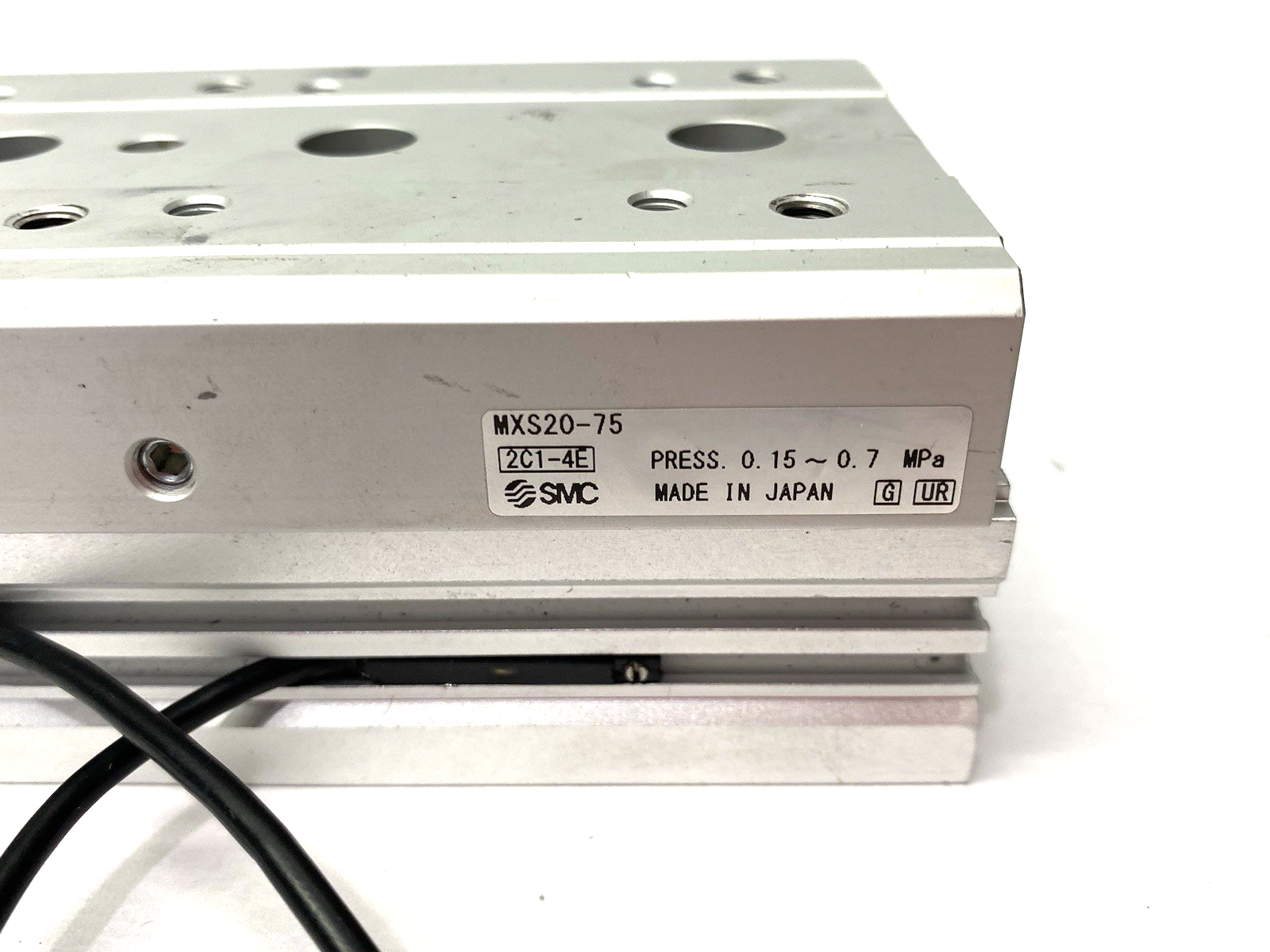 SMC MXS20-75 Guided Slide Table Cylinder 75mm Stroke Adjustable w/ Auto Switches - Maverick Industrial Sales
