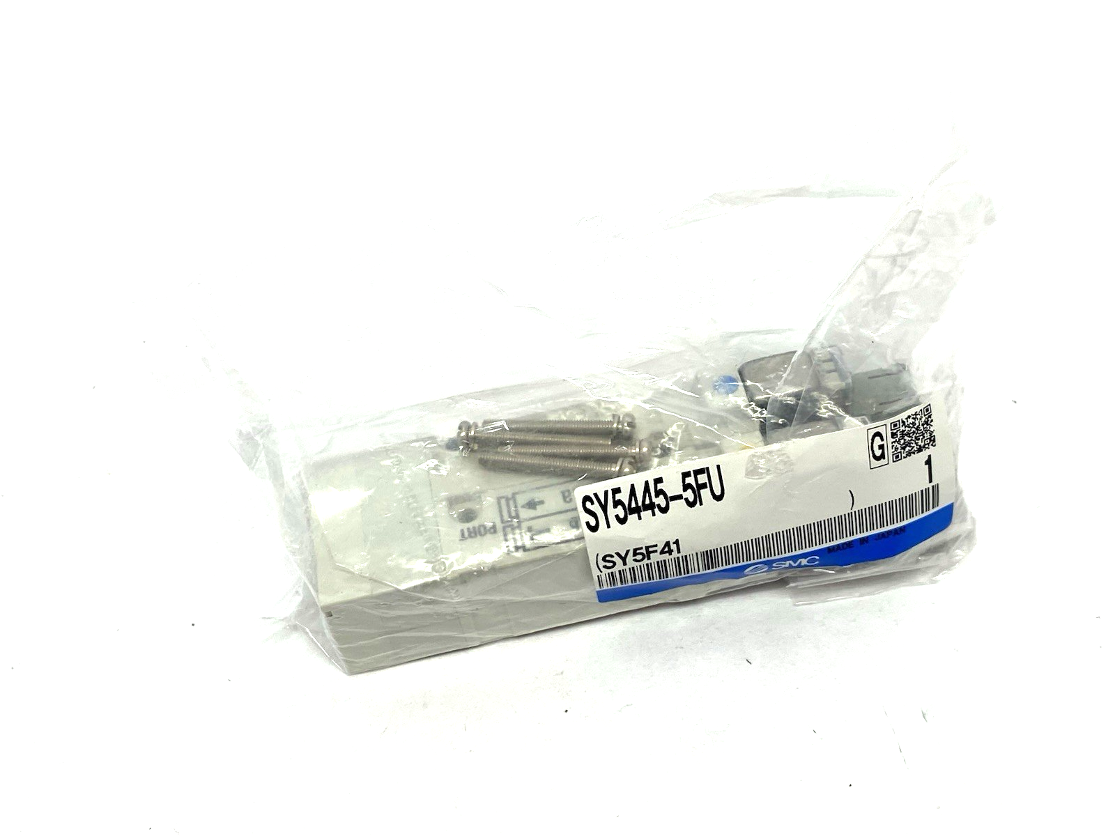 SMC SY5445-5FU Solenoid Valve, 3-Position Center Exhaust, Rubber Seal - Maverick Industrial Sales