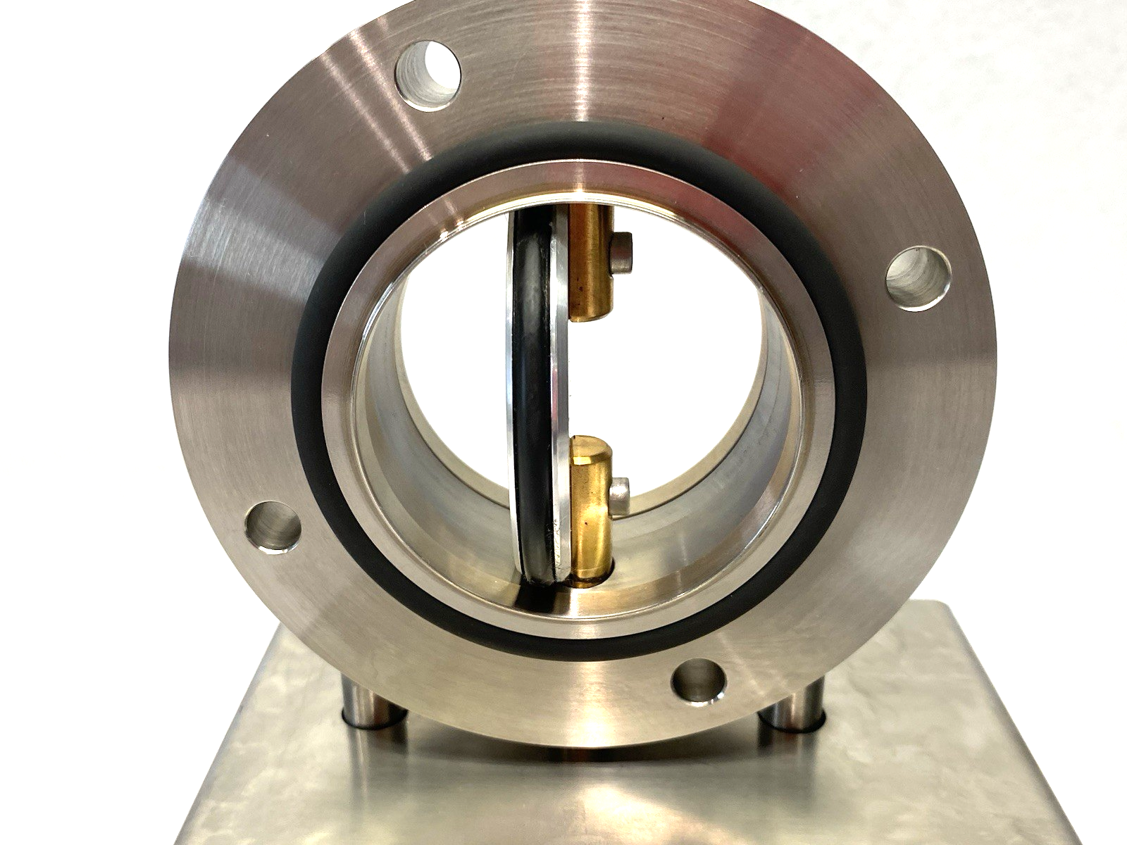 Stainless Steel TIV Butterfly Valve, 68mm ID, 130mm OD, RS232 9-pin Connection - Maverick Industrial Sales