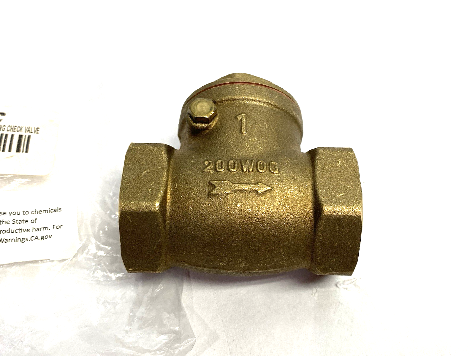 38080784 | Value Collection Check Valve, 1" Pipe Check Swing, 4965302316JP - New – Open box - Maverick Industrial Sales