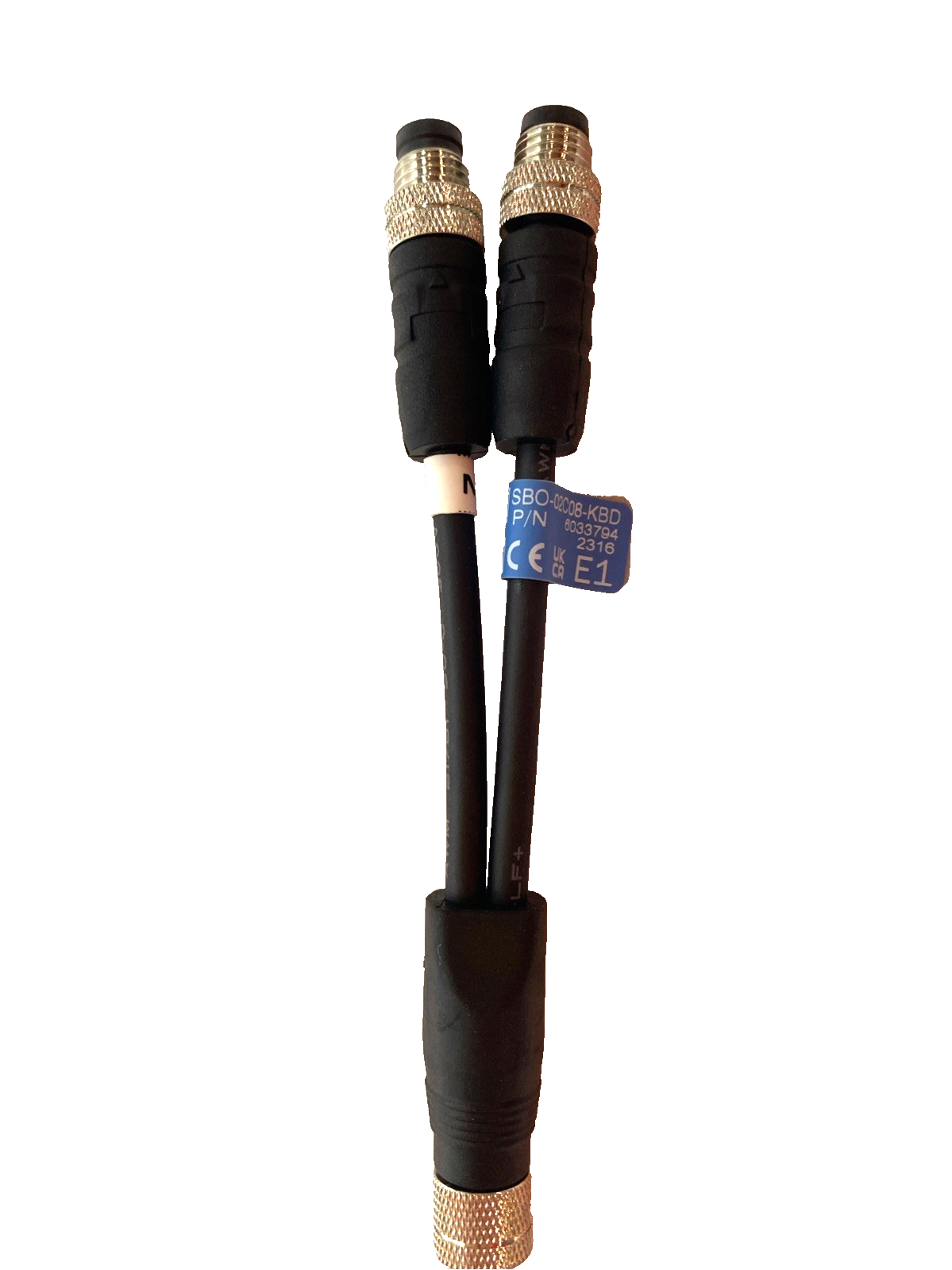 SICK SBO‑02C08‑KBD M8 4‑Pin Female to Dual 3‑Pin Male Y‑Splitter Cable 6033794 - Maverick Industrial Sales