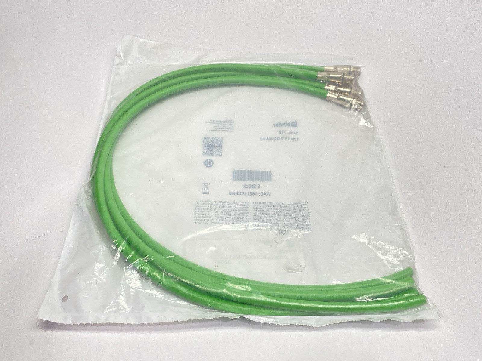 70 3420 005 04 | Binder Female M8 Panel Mount Connector 0.5m PKG OF 5 - New - Maverick Industrial Sales