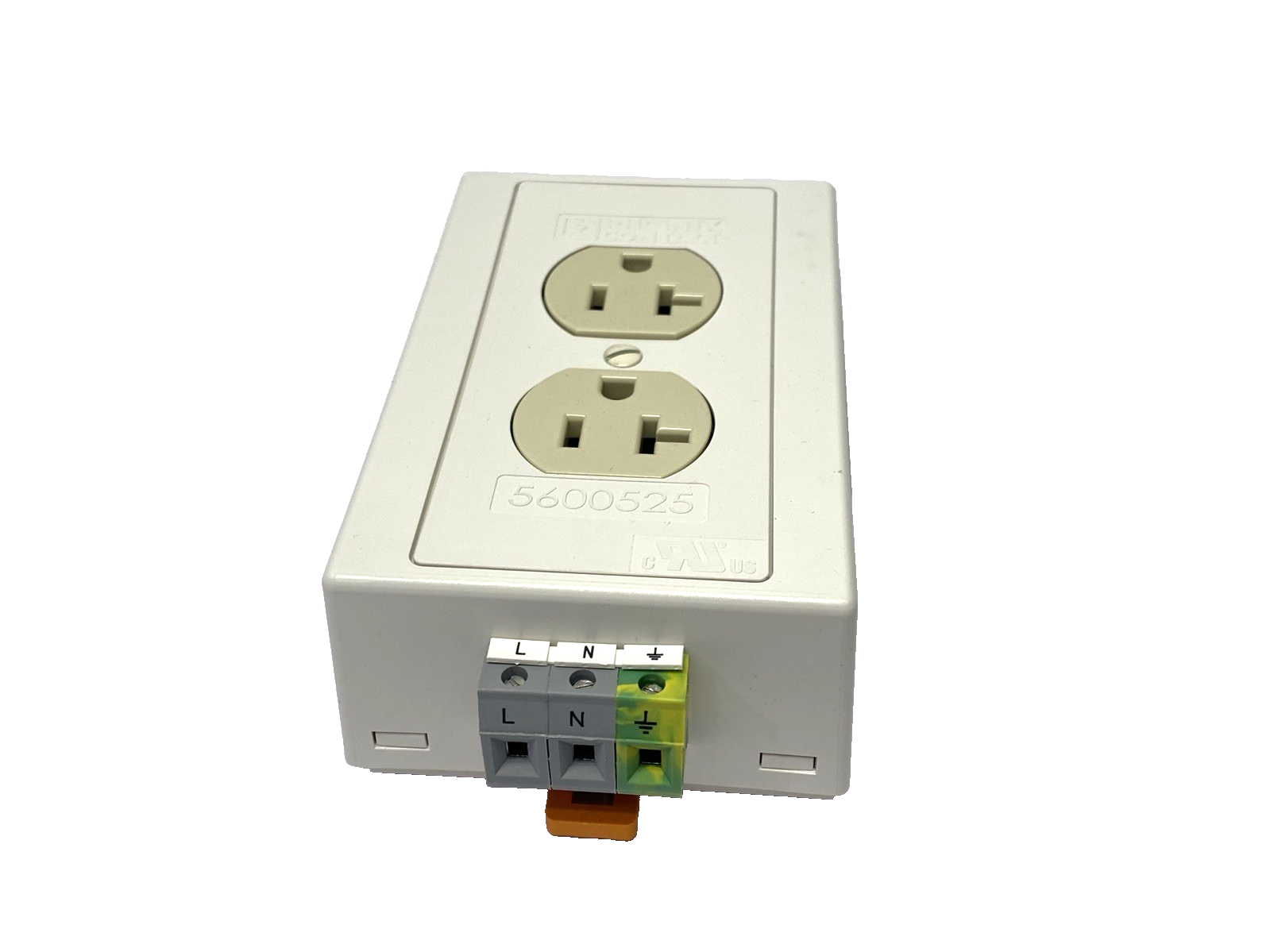 Phoenix Contact EM-DUO 120/20 Female Strip, DIN Rail Outlet 120VAC 20A 5600525 - Maverick Industrial Sales