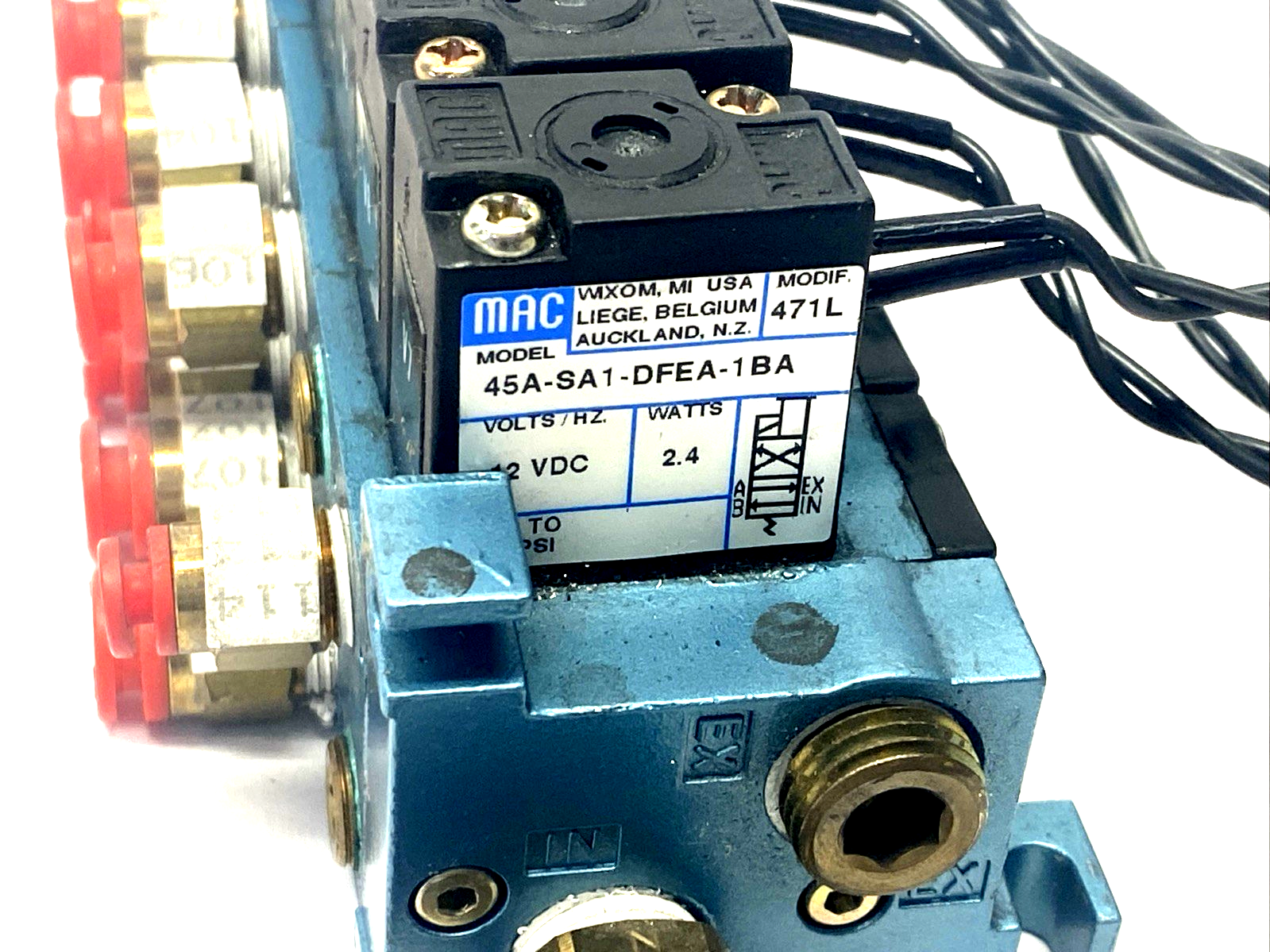 Universal Instruments 47085001/B Valve Pack Manifold Assembly 45A-SA1-DFEA-1BA - Maverick Industrial Sales