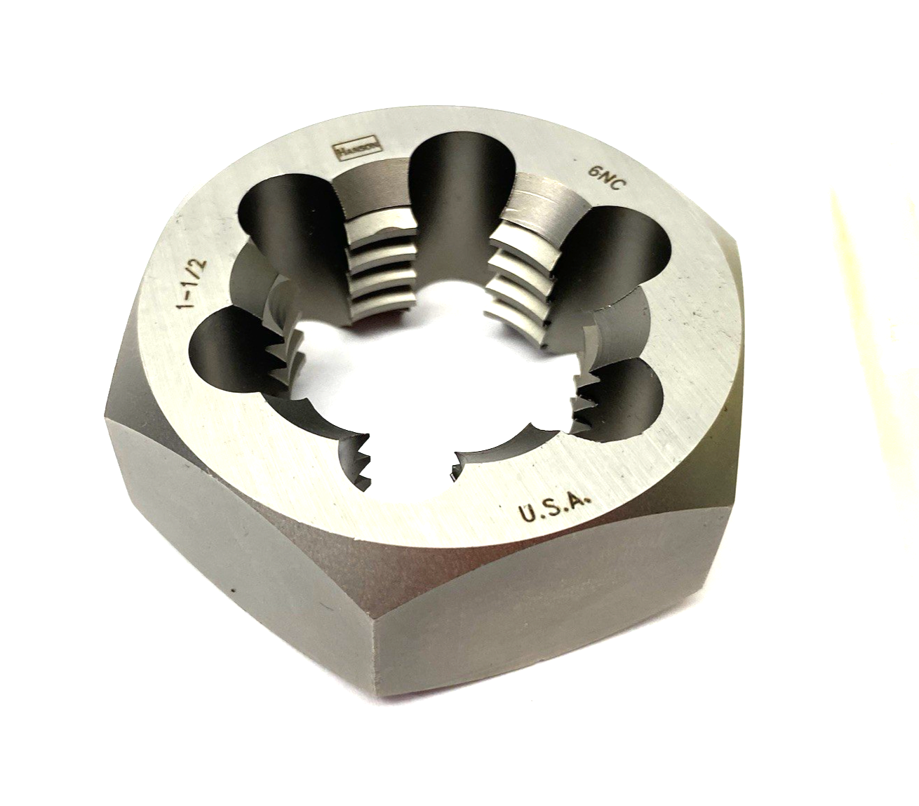 7274 | Irwin® Hanson® Flat Hex Rethreading Die, 1-1/2-6 UNC Thread - New – Open box - Maverick Industrial Sales