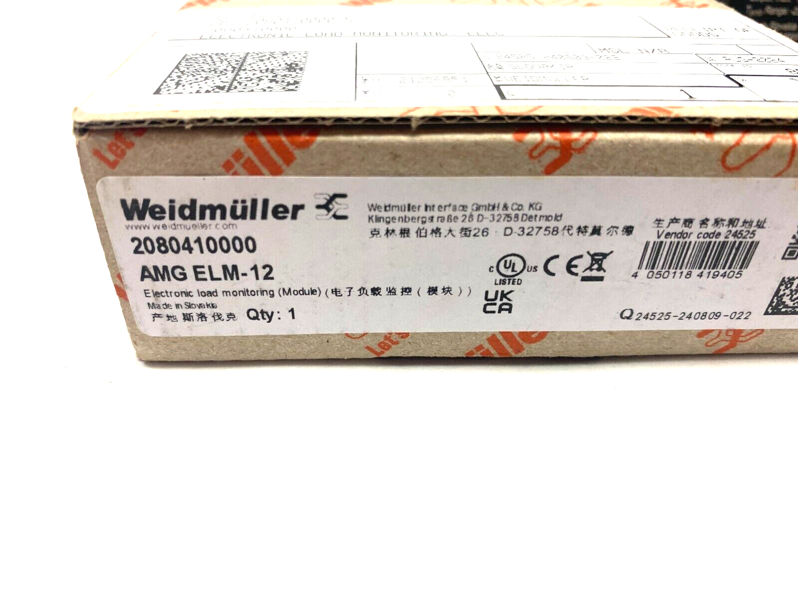 Weidmüller 2080410000 maxGUARD Electronic Load Monitor Power Supply AMG ELM-12 - Maverick Industrial Sales