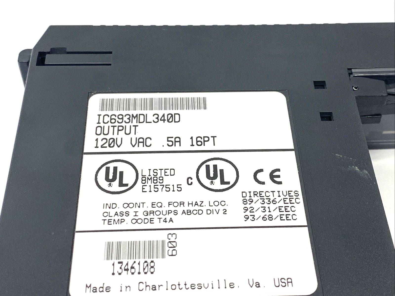 IC693MDL340D | GE Fanuc Output Module 120VAC 0.5A 16PT NO TERMINAL - Used - Maverick Industrial Sales