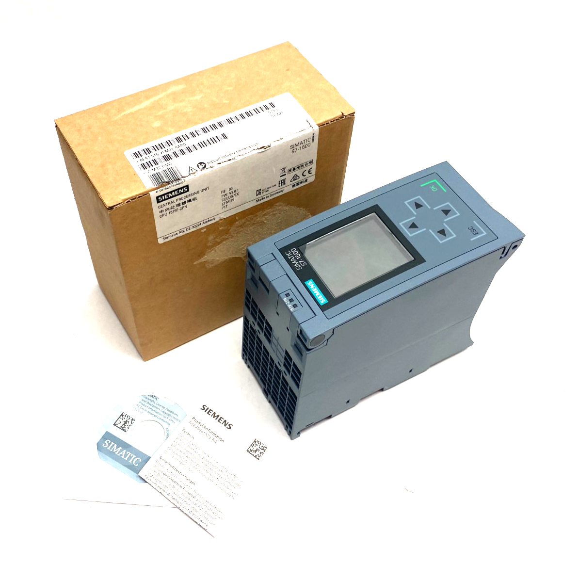Siemens 6ES7 515-2FM01-0AB0 SIMATIC S7-1500F CPU Unit 1515F-2 PN, 750kB 3Mb - Maverick Industrial Sales