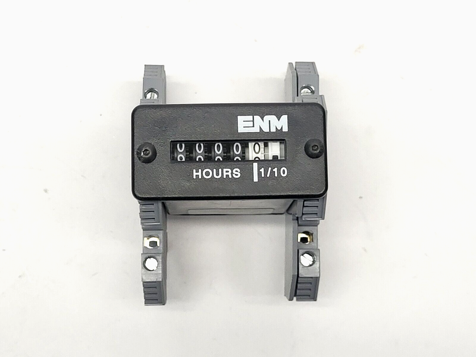 Enmco T14BH517BC Electric Hour Meter w/ 2 Morsettitalia EURO D4-2 Terminal Block - Maverick Industrial Sales