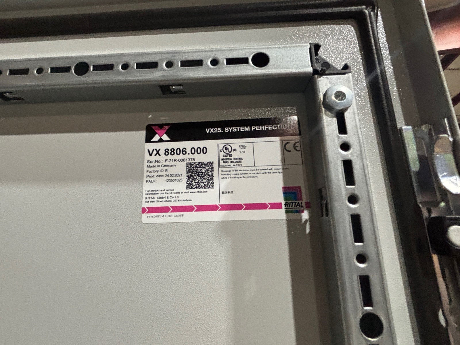 Rittal VX25 2 Bay Electrical Enclosure System (2) VX 8806.000, Cabinet - Maverick Industrial Sales
