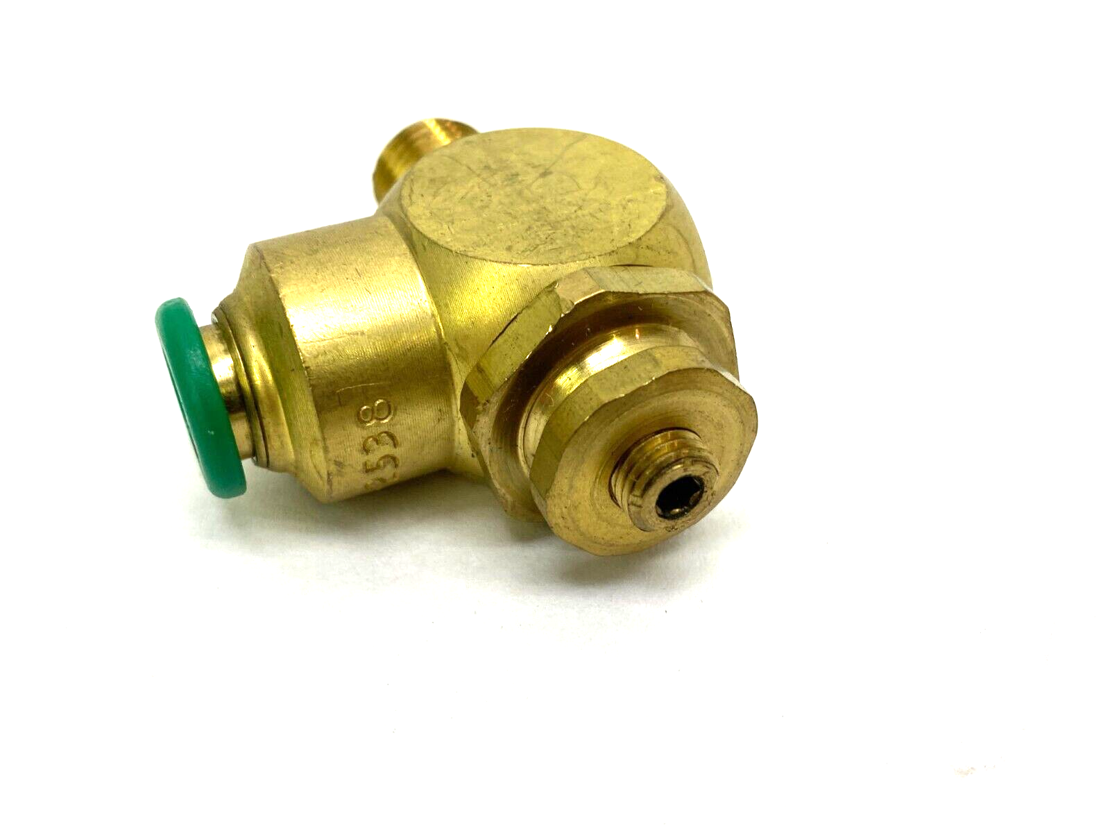Parker 3251-2538 Brass Flow Control Valve 3/8" Tube OD 1/4" NPT Thread 32512538 - Maverick Industrial Sales