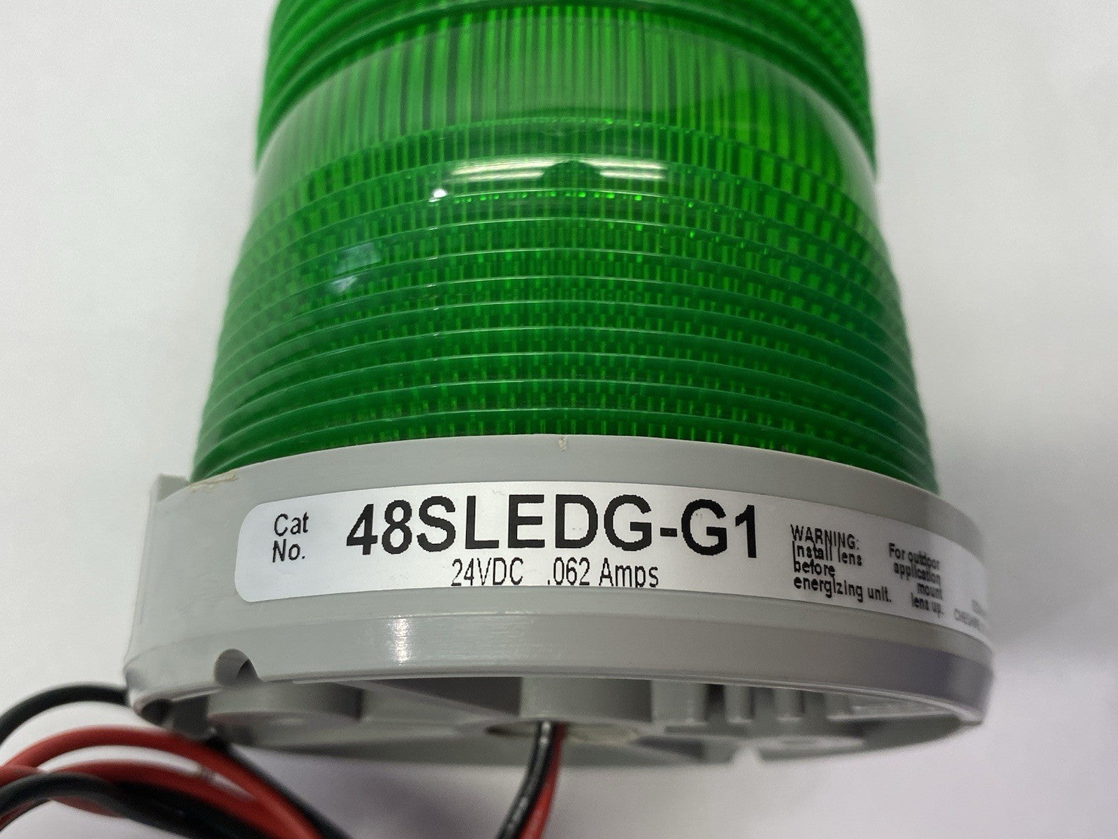 48SLEDG-G1 | Edwards Signaling AdaptaBeacon Steady-on Beacon, Green, 24VDC - Used - Maverick Industrial Sales
