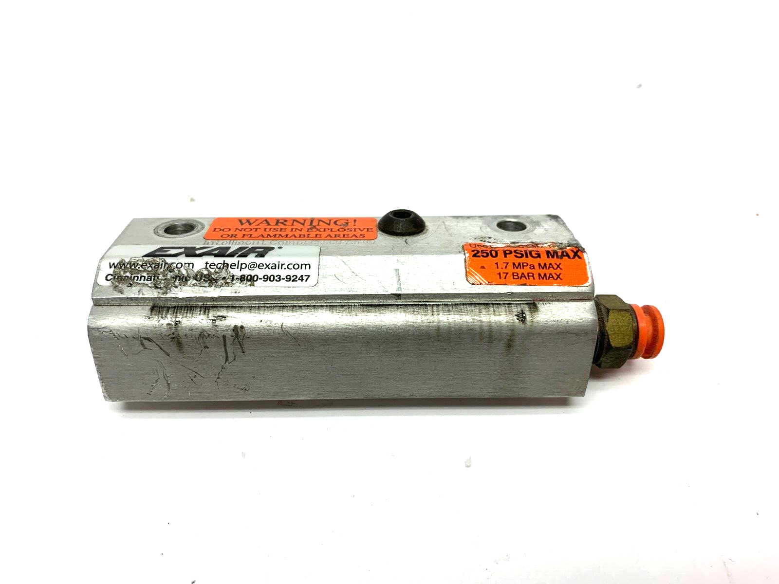 EXAIR 2003 Intelligent Compressed Air Knife 250 PSIG Max MISSING TWO BOLTS - Maverick Industrial Sales