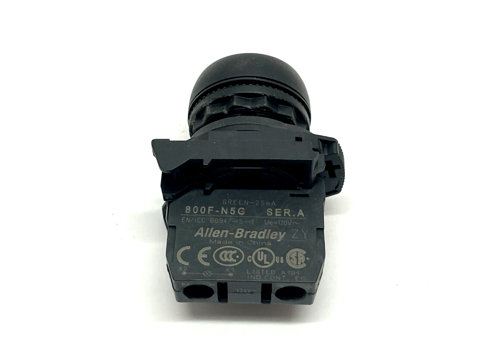 Allen Bradley 800FP-LFA3 Illuminated Pushbutton Green w/ 800F-N5C Ser. A Lamp - Maverick Industrial Sales