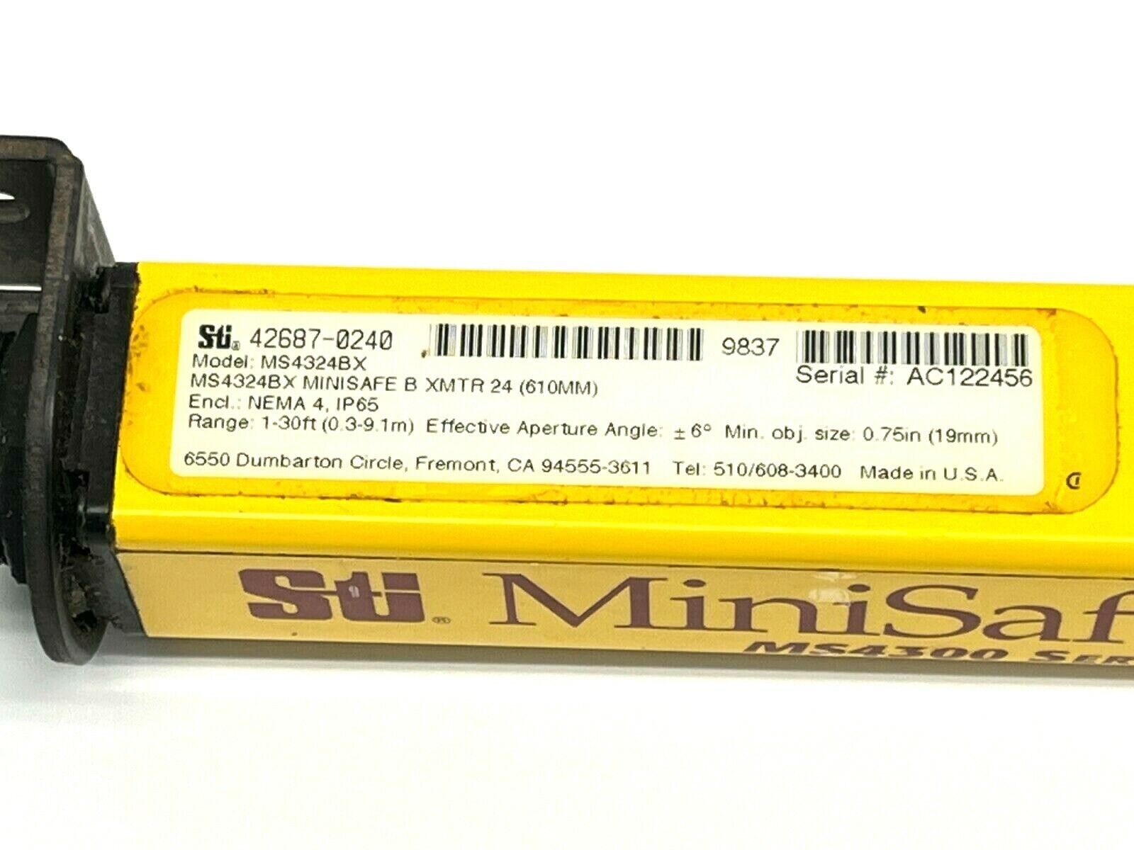 Omron STI MS4324BX Safety Light Curtain Mini Safe MS4300 XMTR 24 - Maverick Industrial Sales