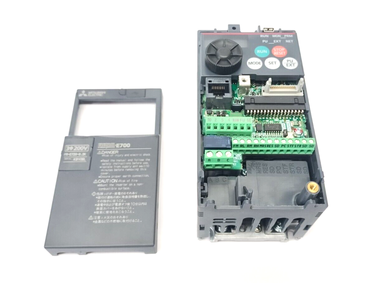 Mitsubishi FR-E720-0.2K Variable Frequency Drive 3PH 1/4HP 220/230VAC 0.2kW - Maverick Industrial Sales