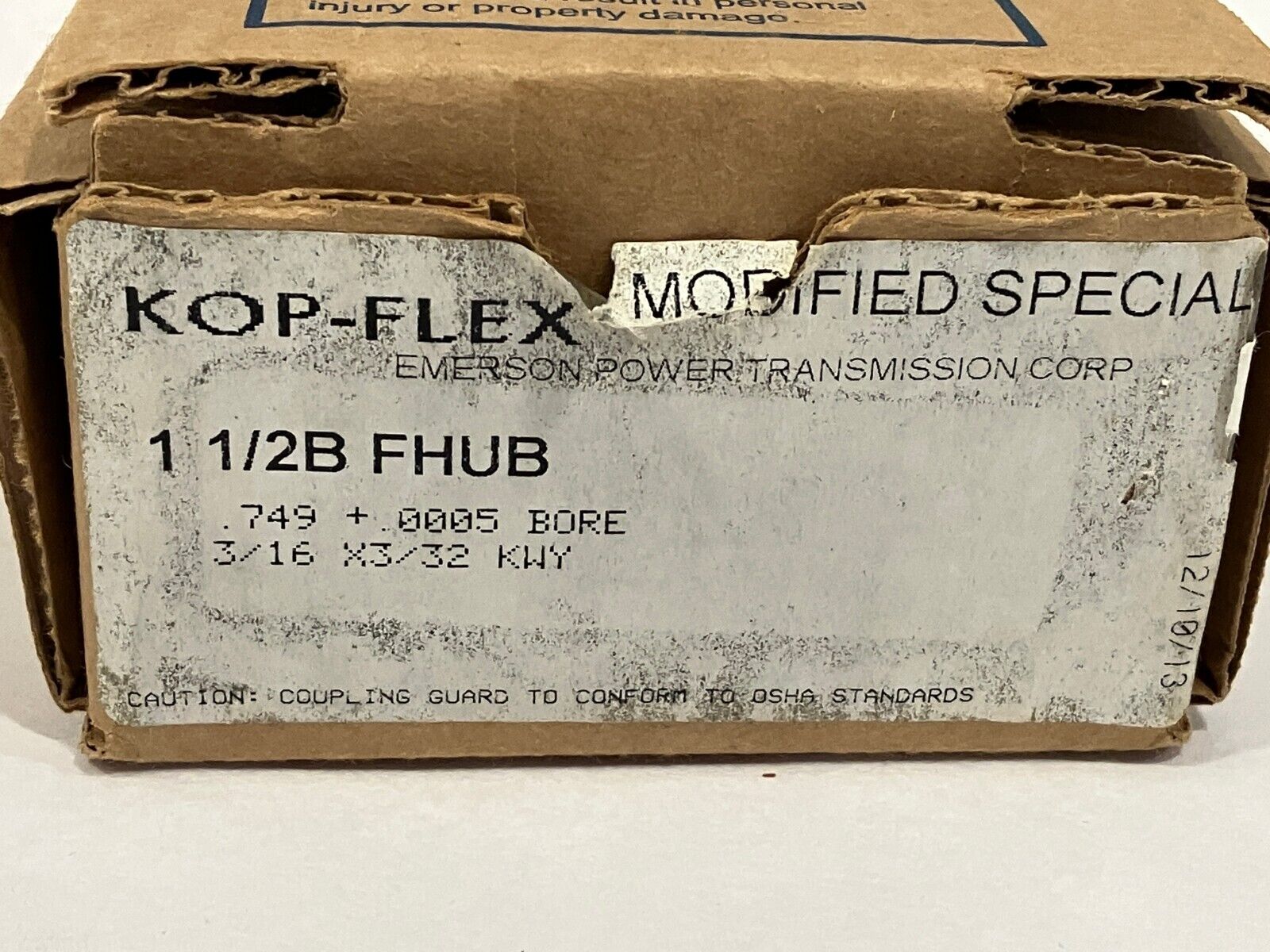 Kop-Flex 1 1/2B FHUB Gear Coupling Fast Model B .749 + .0005 Bore 3/16 X3/32 KWY - Maverick Industrial Sales