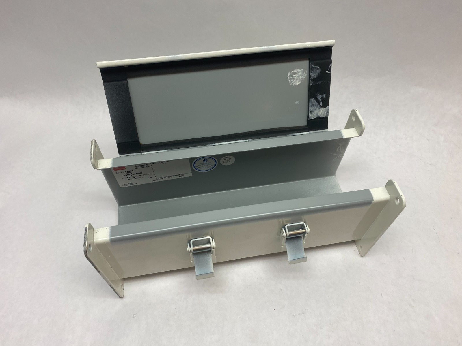 F44L12 | Hoffman nVent Hinged Cover Wireway Section 4 x 4 x 12" PAINTED WHITE - Used - Maverick Industrial Sales