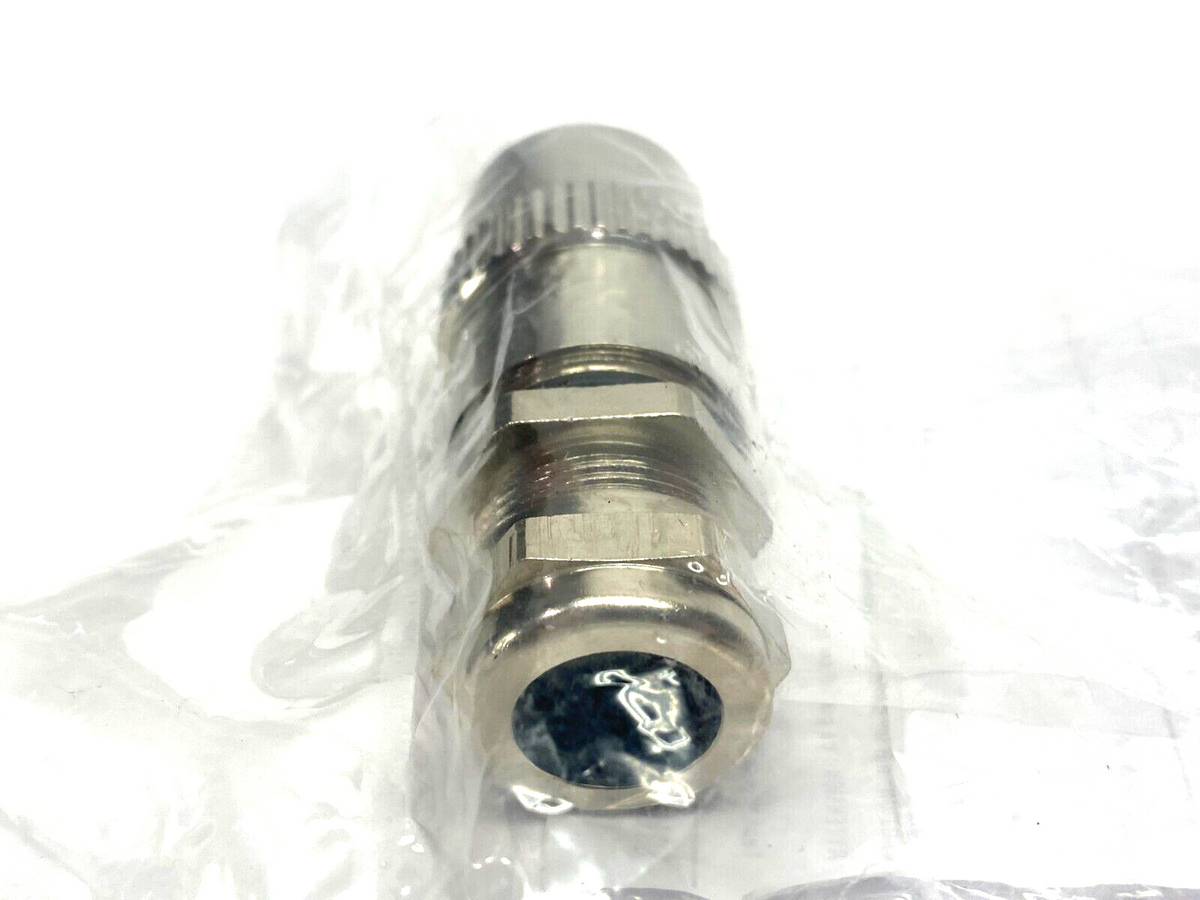 Souriau UT016JCS Short Metal Cable Gland with Strain Relief Nut Size 16 - Maverick Industrial Sales